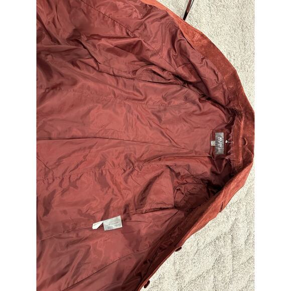 Wilson's Leather Red Suede Blazer Coat Buttons Women's Large L - Picture 6 of 8